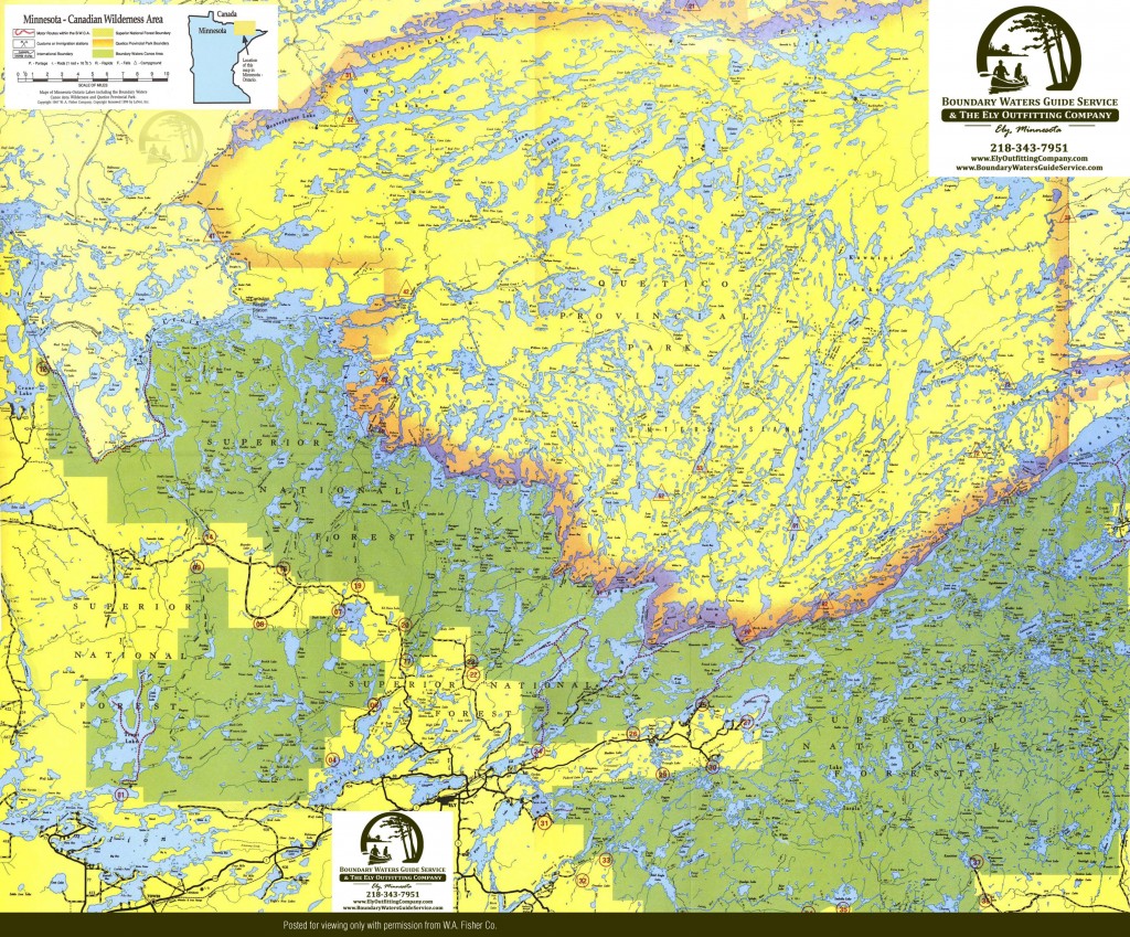 Boundary Waters Canoe Map BWCA Route Planning Map Ely Outfitting