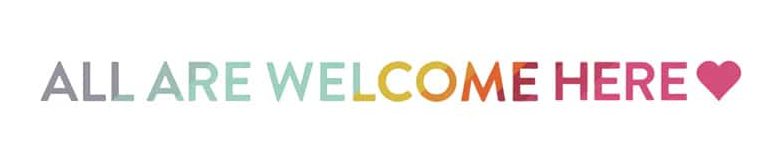 LGBTQ+ All Are Welcome Here Logo